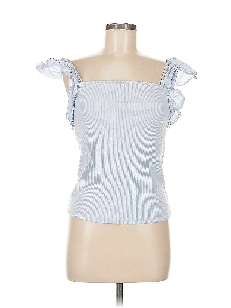Pre-owned A New Day Sleeveless Top Blue Sweetheart Neckline Tops