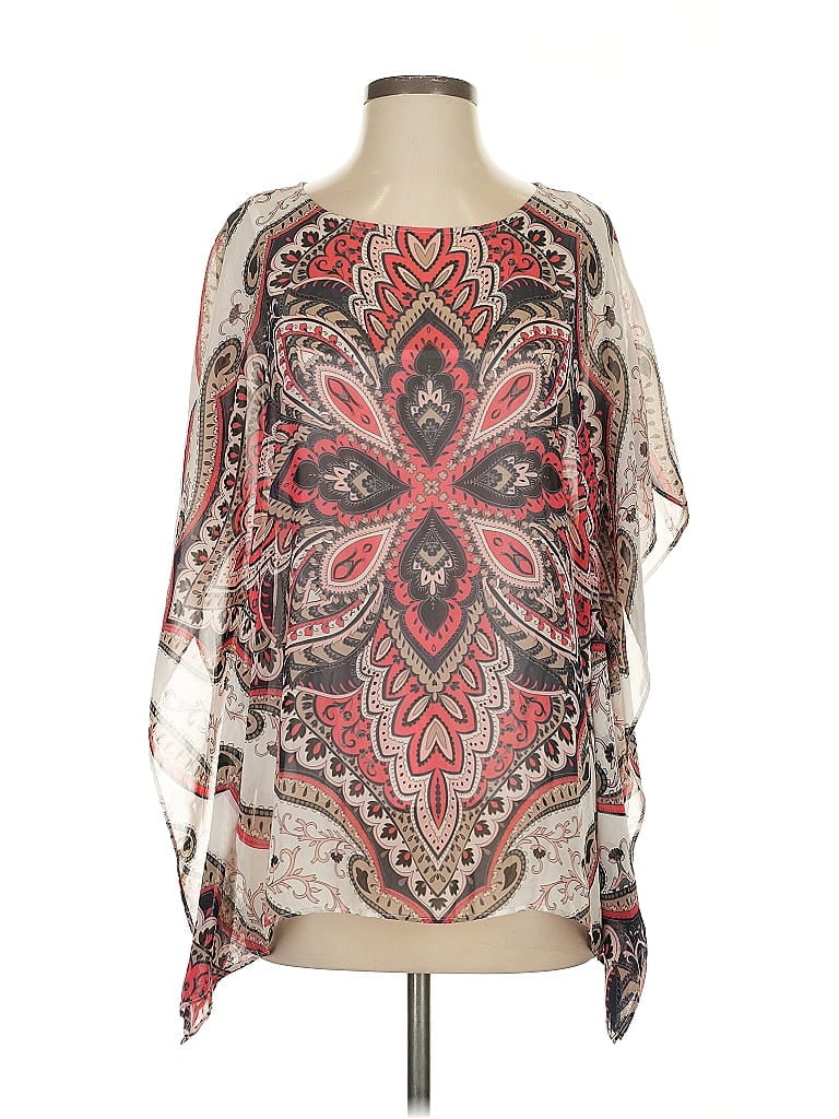 Pre-owned Dana Buchman 3/4 Sleeve Blouse In White