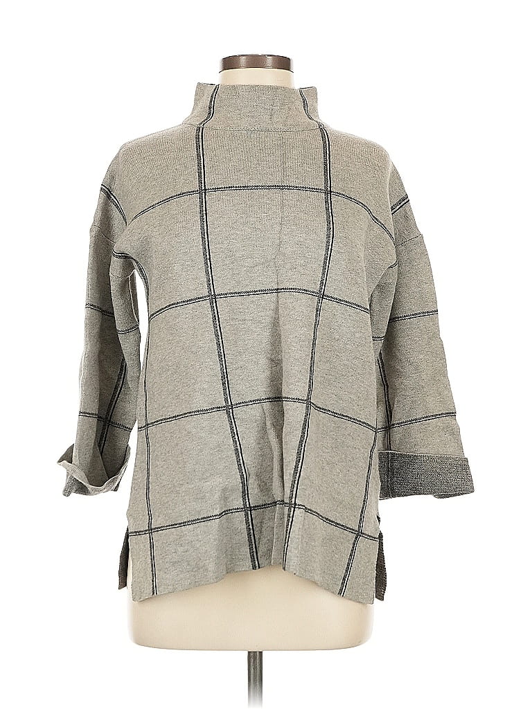 Pre-owned Tahari Turtleneck Sweater In Gray