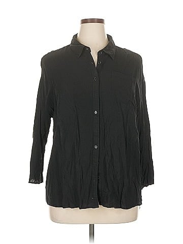 Wet Seal 3/4 Sleeve Button-Down Shirt (view 1)