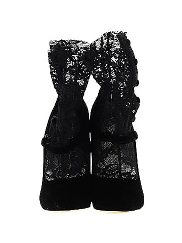 Dolce & Gabbana uede Ankle Length Lace Mary Jane Pumps (view 2)