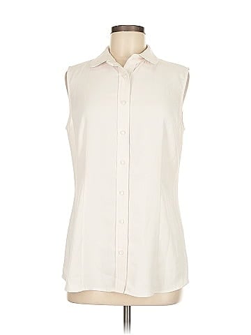 Anne Klein Sleeveless Button-Down Shirt (view 1)