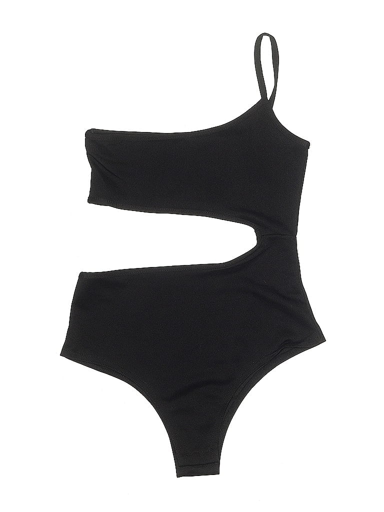 Pre-owned Prettylittlething Bodysuit In Black