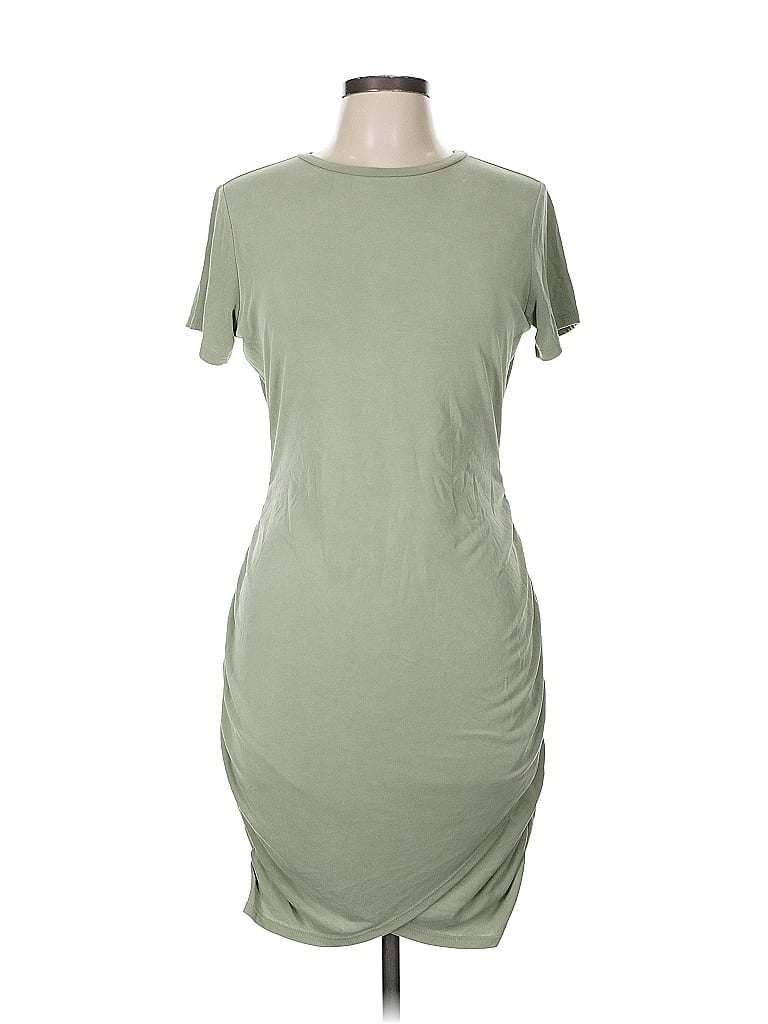 Pre-owned Express Casual Dress In Green