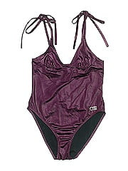Solid & Striped One Piece Swimsuit