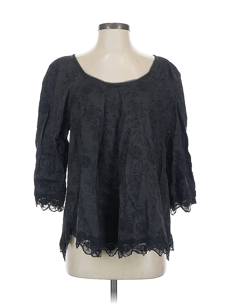 Pre-owned Love Sam 3/4 Sleeve Blouse In Black