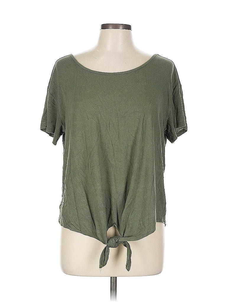 Pre-owned Ann Taylor Loft Outlet Short Sleeve T-shirt In Green