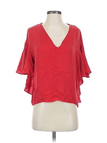 Milly Short Sleeve Silk Top (view 1)