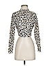 Unbranded Animal Print Ivory Tan Long Sleeve Blouse Size XXS (estimated) - photo 1