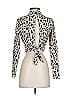 Unbranded Animal Print Ivory Tan Long Sleeve Blouse Size XXS (estimated) - photo 2