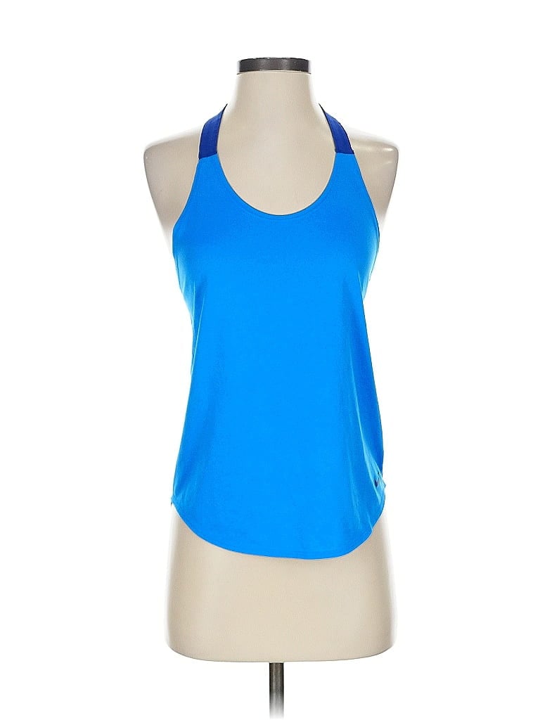 Pre-owned Nike Tank Top Blue Halter Neckline Tops