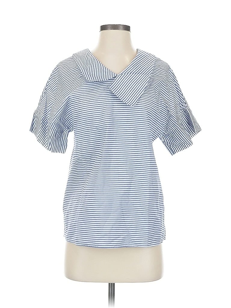 Pre-owned Assorted Brands Short Sleeve Blouse In Blue