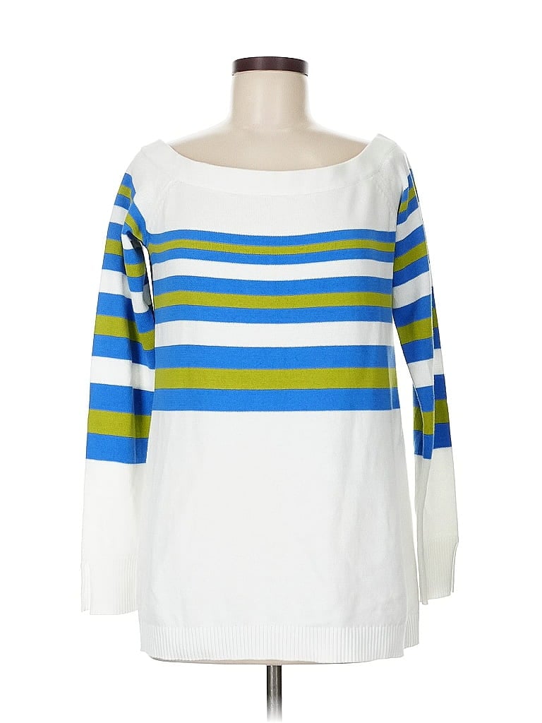 W by Worth 100% Cotton White Pullover Sweater Size M - photo 1
