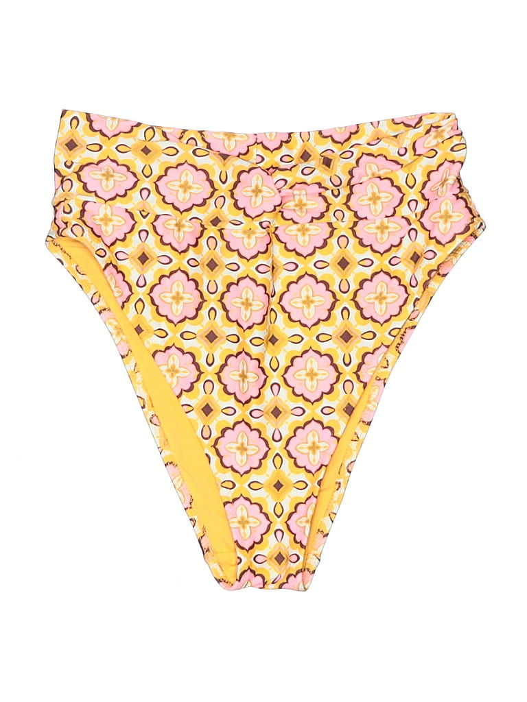 Pre-owned Aerie Swimsuit Bottoms In Yellow