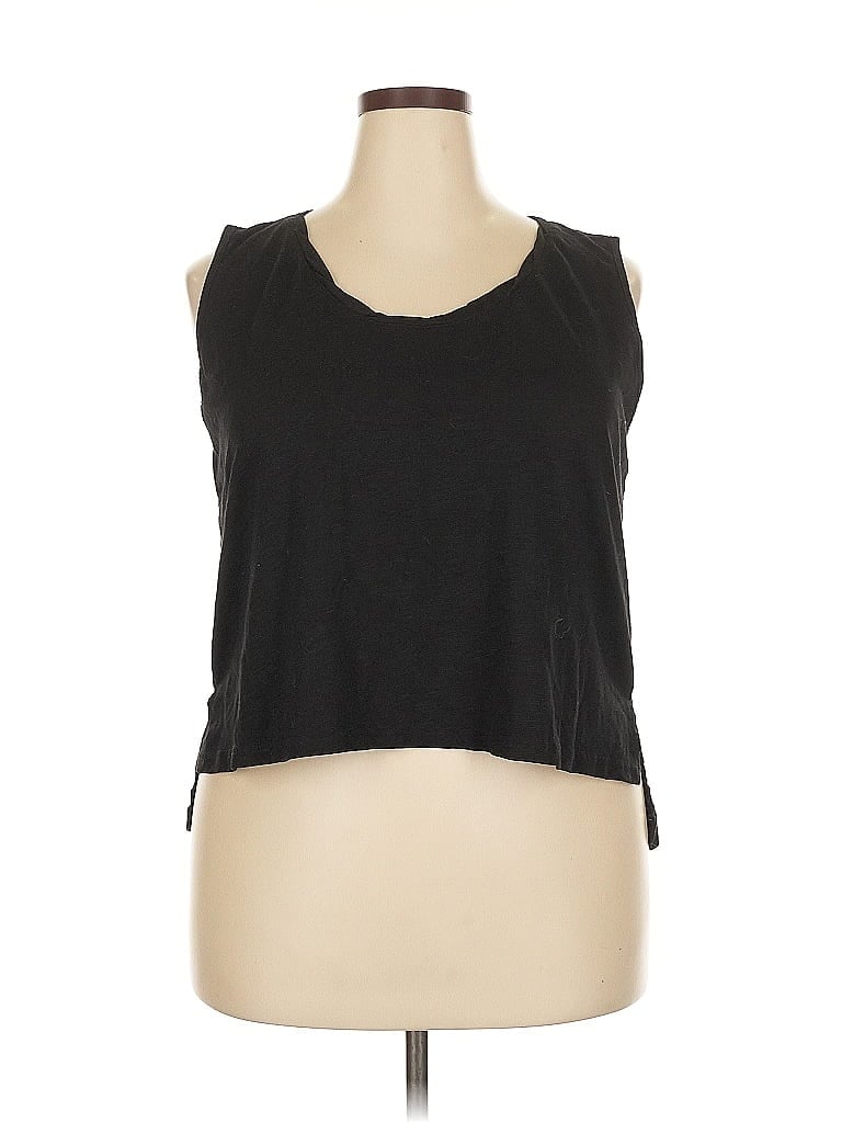 Pre-owned Unbranded Sleeveless T-shirt In Black
