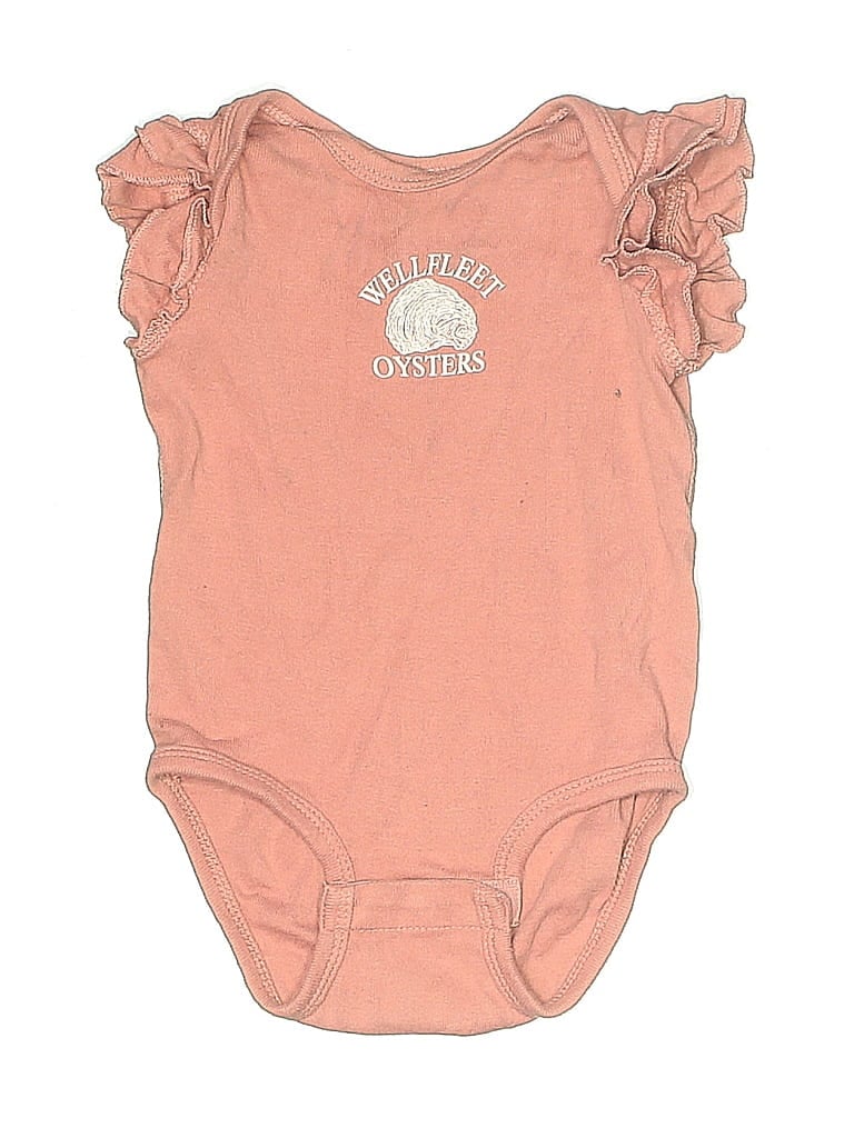 Pre-owned Rabbit Skins Babies' Short Sleeve Onesie In Orange