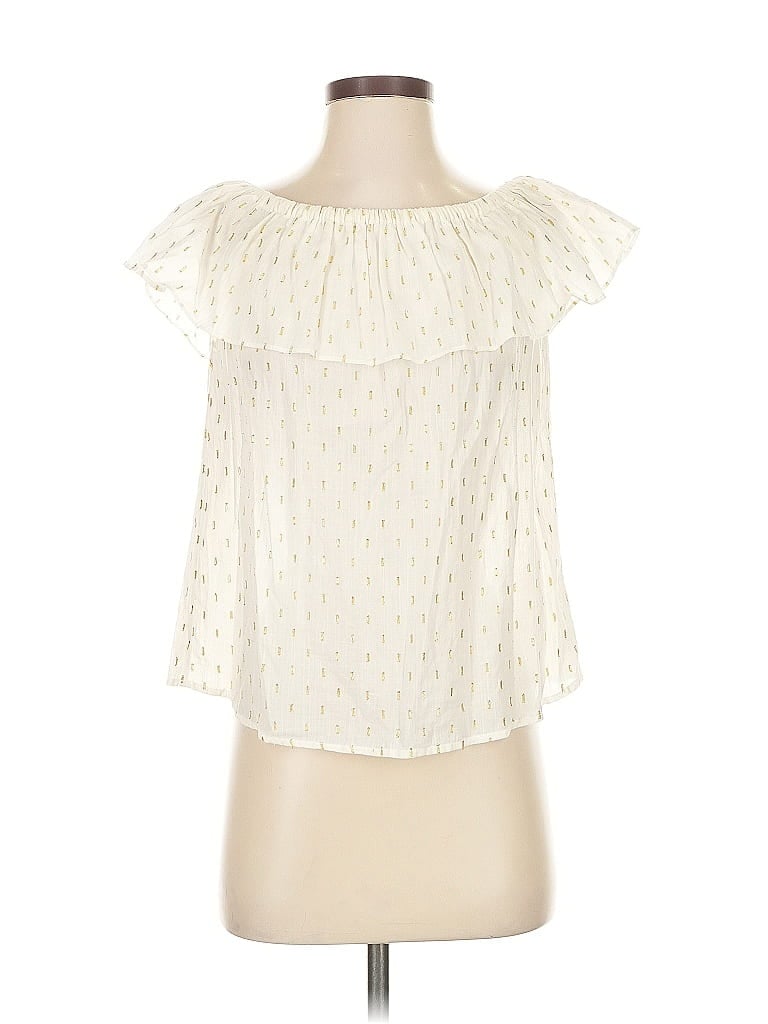 Click to view more detailed imagery on our partner's website Pre-owned Aqua Sleeveless Blouse In White