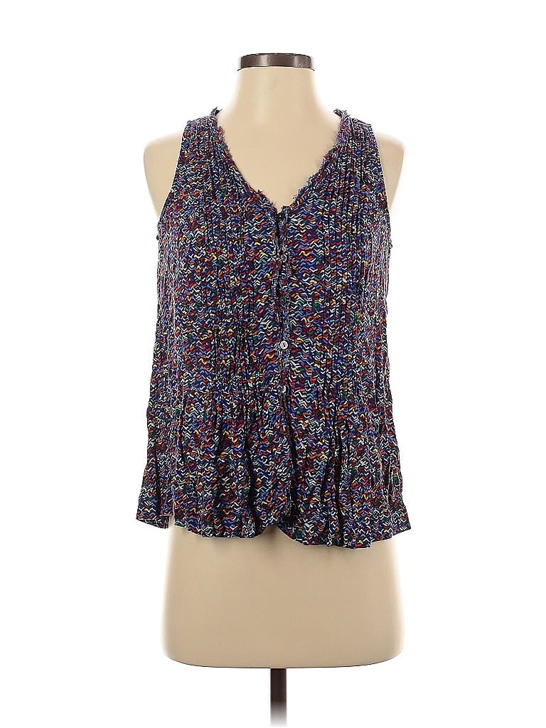 Pre-owned Maeve Sleeveless Blouse In Blue