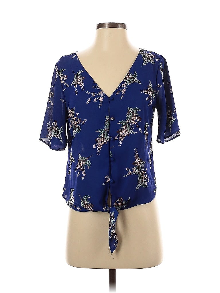 SIENNA SKY Pre-owned Short Sleeve Blouse In Blue