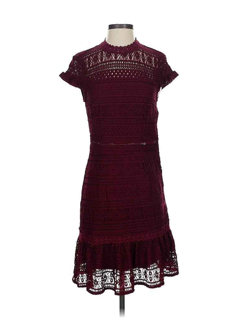 Pre-owned Foxiedox Casual Dress In Burgundy
