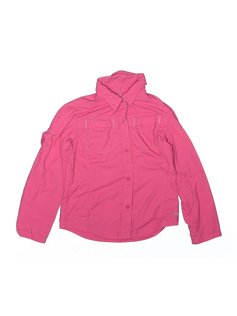 Click to view more detailed imagery on our partner's website Pre-owned Columbia Kids' Long Sleeve Blouse In Pink
