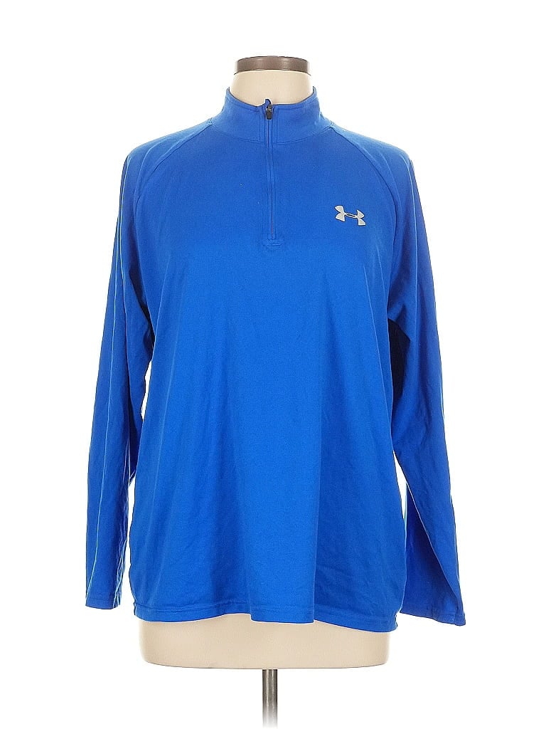 Pre-owned Under Armour Long Sleeve Polo Shirt In Blue
