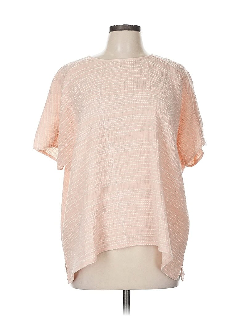 PUREJILL Pre-owned Short Sleeve Blouse In Pink