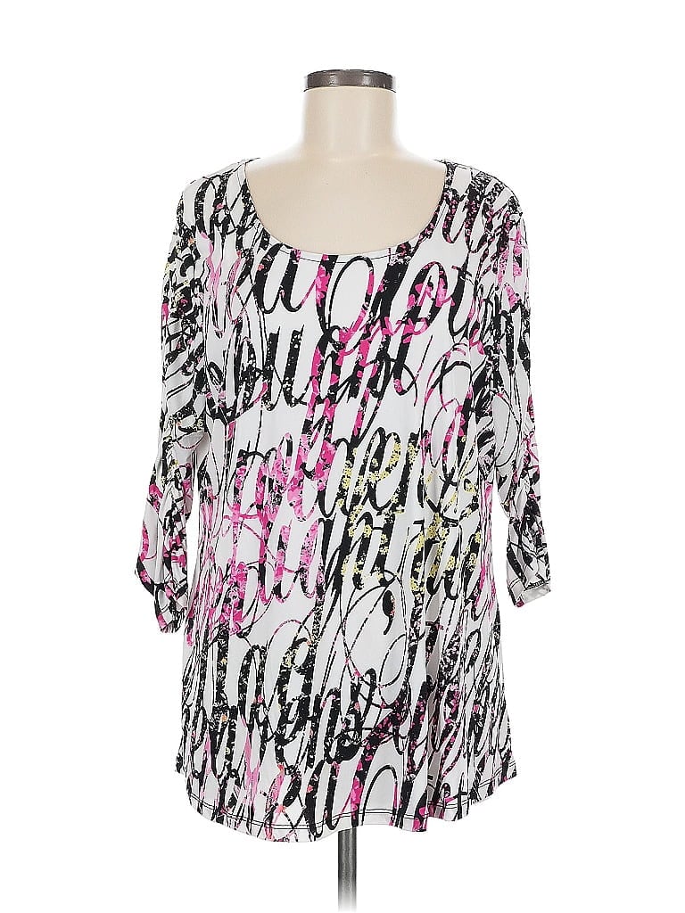 Click to view more detailed imagery on our partner's website Pre-owned Style & Co 3/4 Sleeve Blouse In Pink