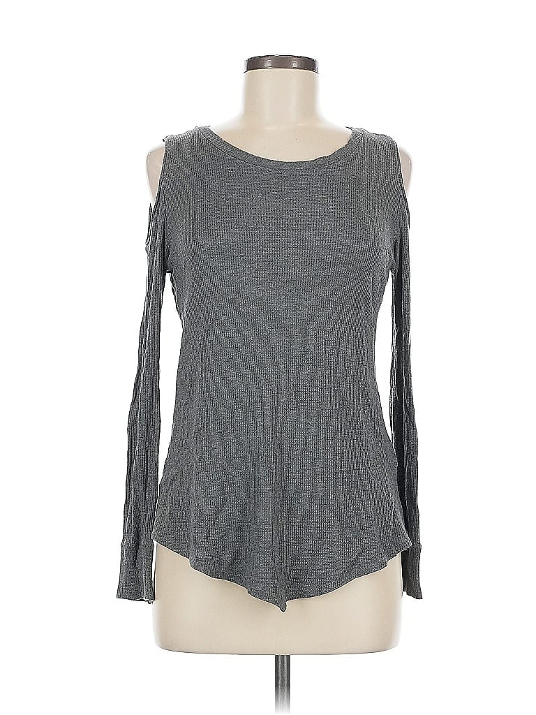 LNA Gray Long Sleeve Top Size M - photo 1