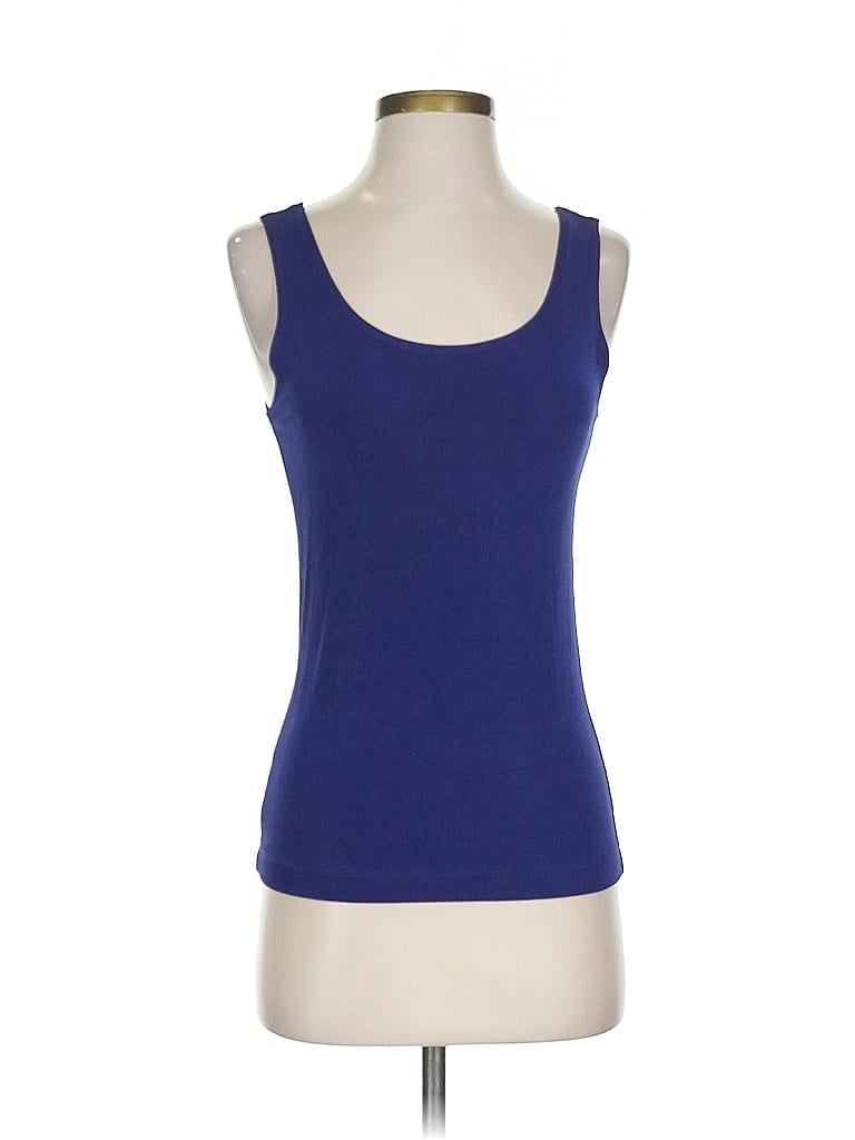 Pre-owned Travelers By Chico's Tank Top Blue Strapless Neckline Tops