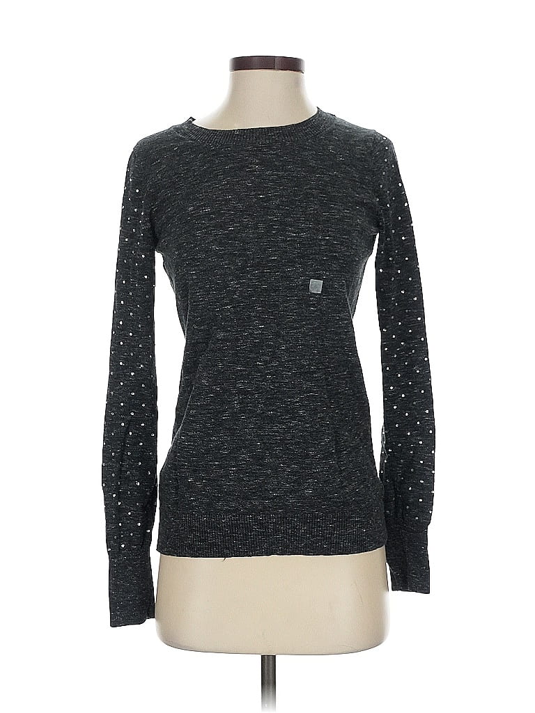 Pre-owned Express Long Sleeve Top Gray Crew Neck Tops