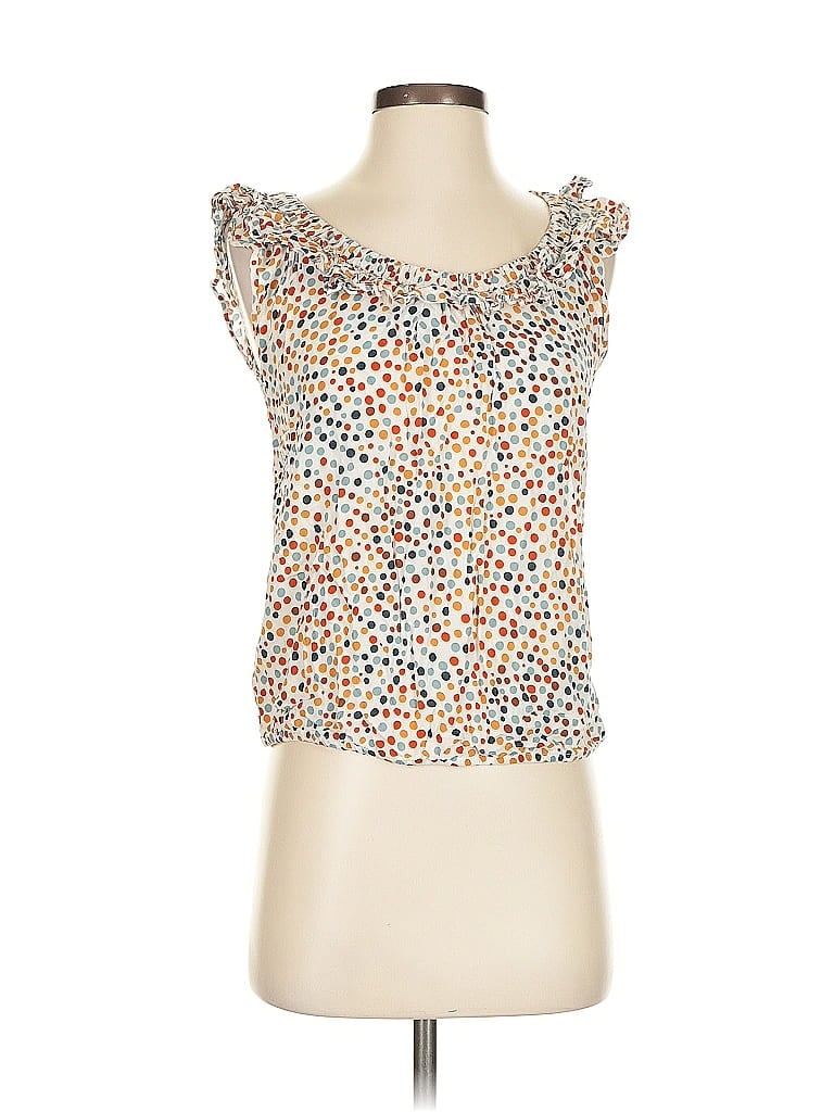 Pre-owned Zara Basic Sleeveless Blouse In White
