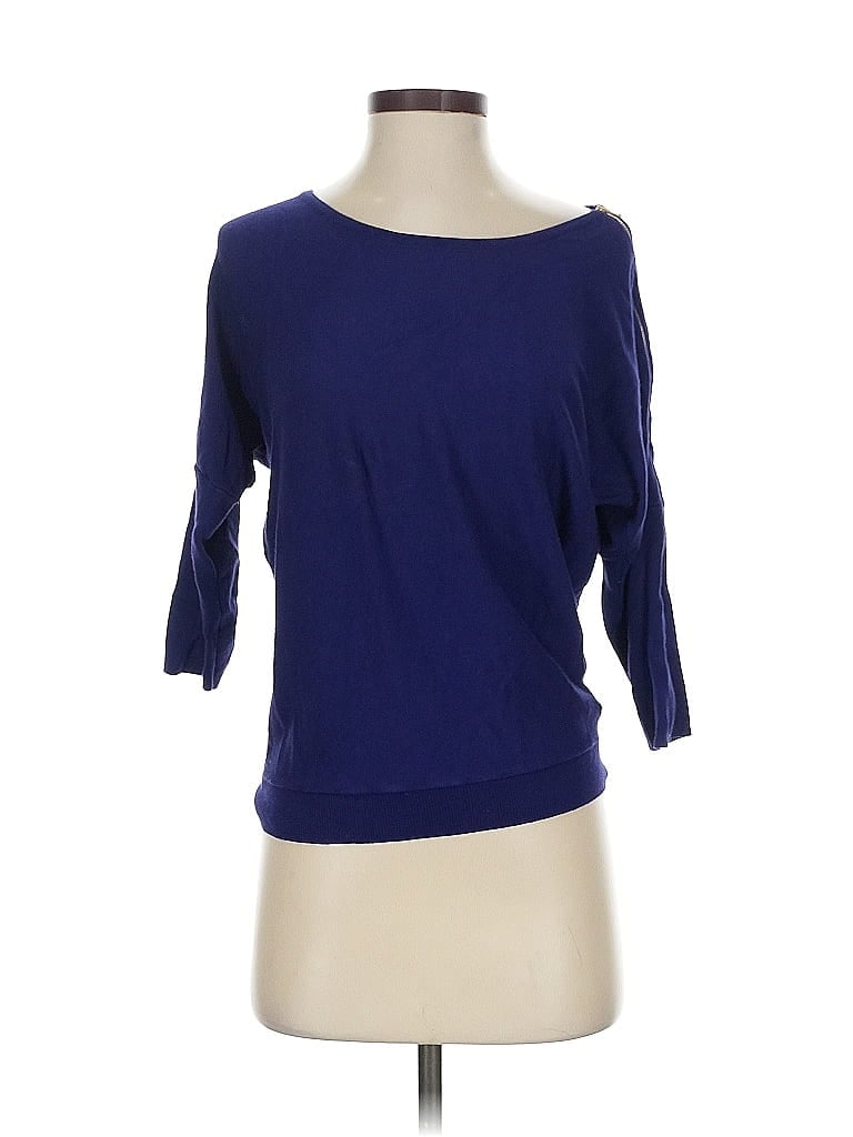 Pre-owned Express 3/4 Sleeve Top Blue Boatneck Tops