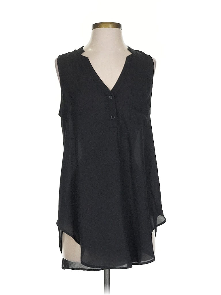 Pre-owned Lush Sleeveless Blouse In Black