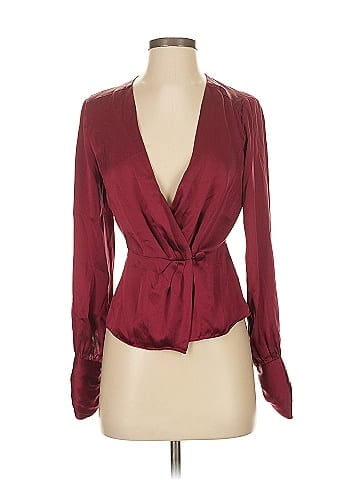 Intermix Long Sleeve Silk Top (view 1)