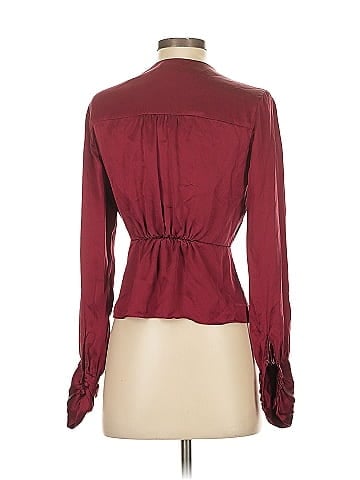 Intermix Long Sleeve Silk Top (view 2)