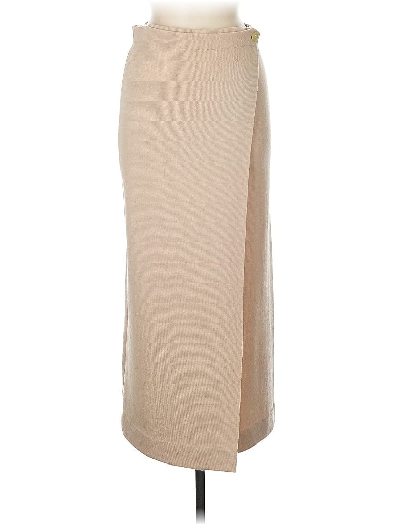 Pre-owned Assorted Brands Wool Skirt In Brown