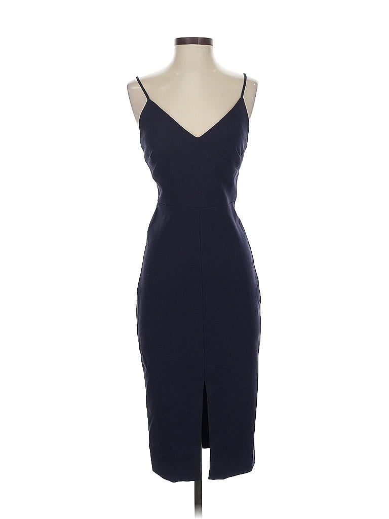 Likely Solid Blue Cocktail Dress Size 2 - photo 1