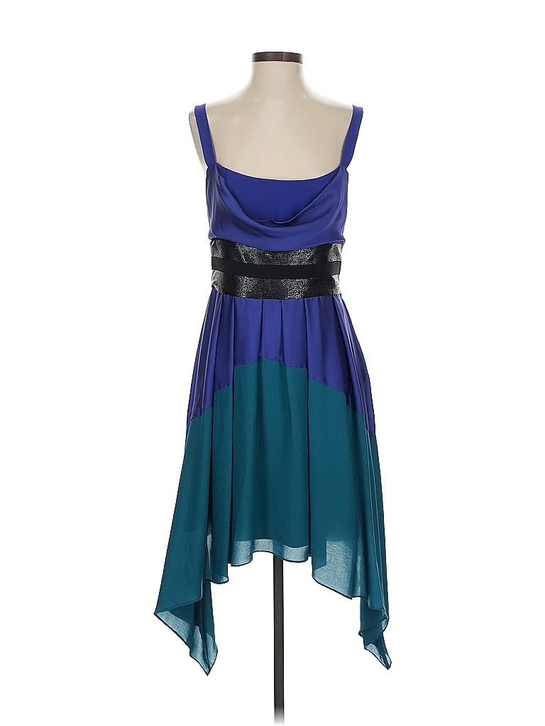 Pre-owned Halston Heritage Cocktail Dress In Blue