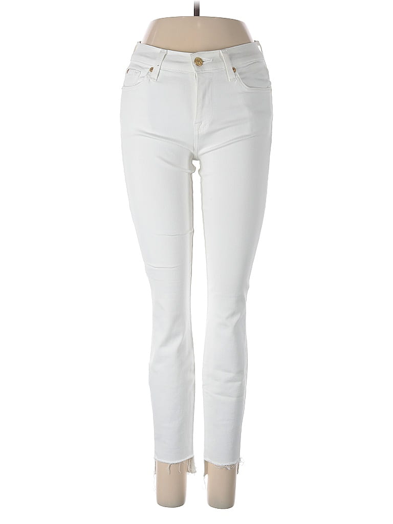 Pre-owned 7 For All Mankind Jeans In White
