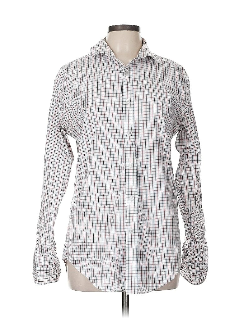Pre-owned J.crew Factory Store Long Sleeve Button Down Shirt In Gray