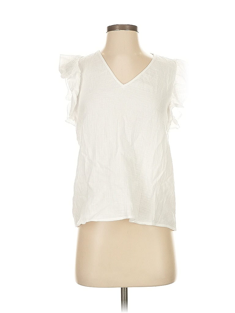 Pre-owned Express Sleeveless T-shirt In White