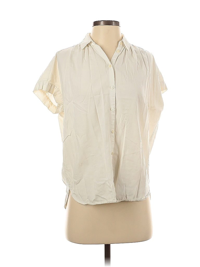 Click to view more detailed imagery on our partner's website Pre-owned Madewell Short Sleeve Blouse In White