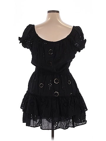 Aqua 100% Cotton Black Cocktail Dress Size XL