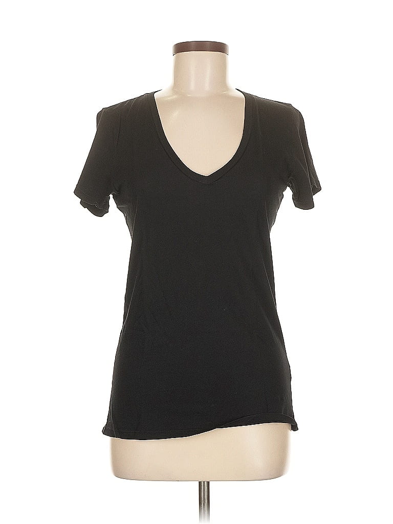 Nili Lotan 100% Supima Cotton Black Short Sleeve T-Shirt Size M - photo 1