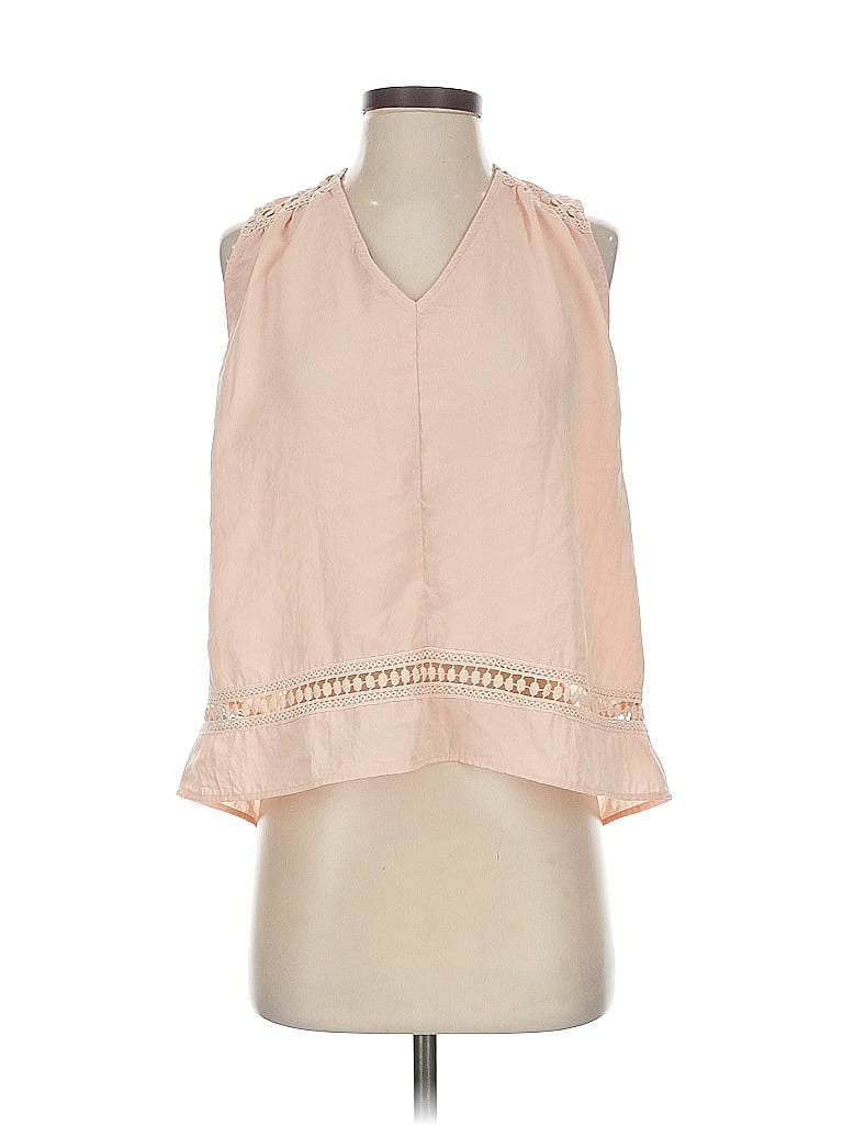 Pre-owned Harlowe & Graham Tank Top Pink V-neck Tops