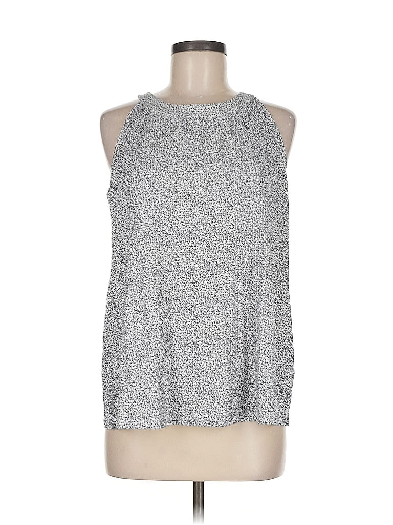 Pre-owned Adrianna Papell Sleeveless Blouse In Silver