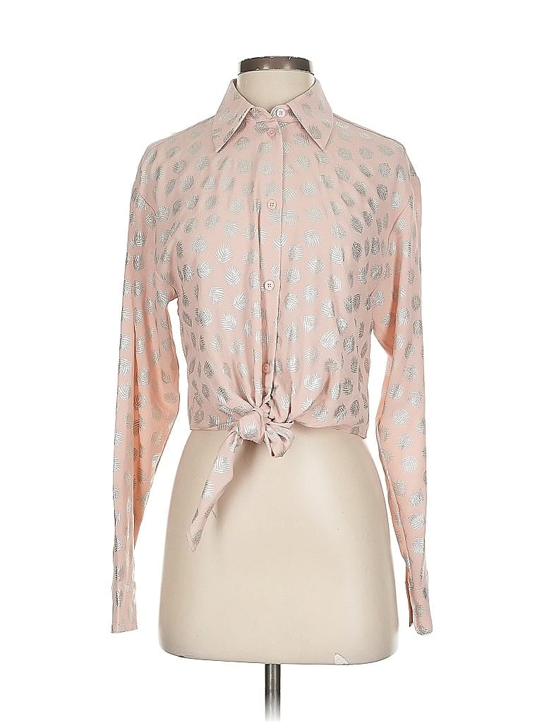 Michael Michael Kors Long Sleeve Blouse In Pink