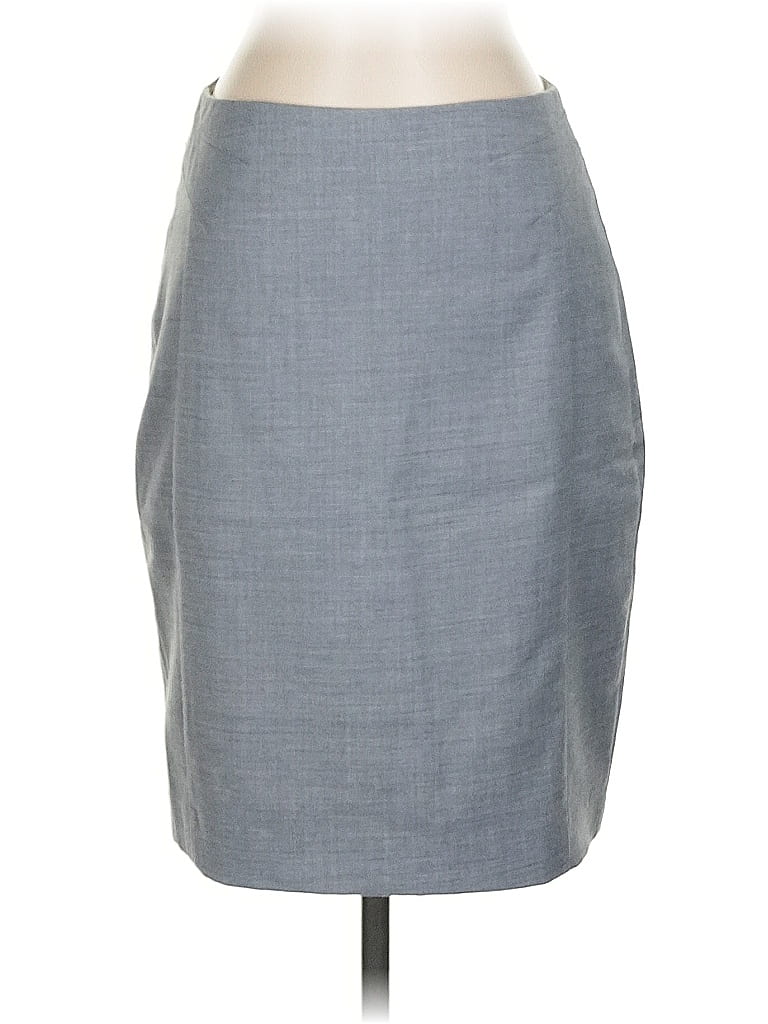 Pre-owned White House Black Market Wool Skirt In Gray