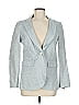 Giorgio Armani 100% Cotton Solid Blue Gray Blazer Size 8 - photo 1